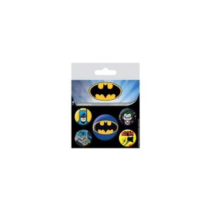 DC Comics Batman Badge Pack - Set Film Pin Logo 5 Button Dark Knight Justice
